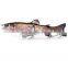 18cm 65.5g High Quality Salmon Shape Big Size 2 Sections Multi Jointed Minnow Bait