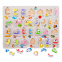 Wholesale Hand-held Arabic Letters Cartoon Eco-Friendly 3D Wooden Jigsaw Puzzle Kids Arabic Languages Educational Toys