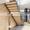 Tempered Glass European Beech Treads Interior Stairs With Light