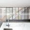 French Design Tempered Glass Sliding Grill Door Aluminum Grills
