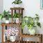 K&B cheap popular home decor hot solid wood flower pot stand with wheel