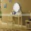 White 10 led lights mirror nordic dressing table bedroom modern with stool