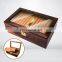 Fadley custom cigar box wood grain large perspective window double-layer cigar moisturizing box