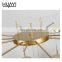 HUAYI Artistic Style Indoor Bedroom Hotel Decoration Hanging LED Crystal Chandelier Pendant Light