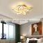 Iron Crystal Modern Light Luxury Flower Shape Design Remote Control Hotel Lobby Acrylic LED Ceiling Lamp