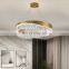 Zhongshan cheap round living room led pendant light hotel villa decorative modern luxury gold k9 crystal chandelier