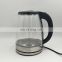 Hot selling 220V 1.8L 1500W High borosilicate glass with indicator light electric Kettle kitchen home