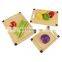 High quality wholesale rectangle shape bamboo cutting board chopping board set with handle
