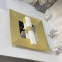 Luxury Table Decorative Shiny Gold Wedding Dishes With Mirror 12 Inches Square Plastic Charger Plates