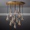 Modern blown glass rain drops chandelier for kitchen and bedroom