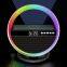 Top Fashion Multi-function Digital Display Alto Falante LED Colorful Alarm Clock Bluetooth Speaker With Fast Wireless Charging
