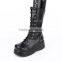 High quality unisex 6cm heel New fashion puleather black Punk Boots/ lolita shoes
