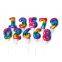 5 Inch Mini Automatic Self Inflatable Balloon Children Kids Birthday Party Decoration Number Shape Foil Balloon for Celemony