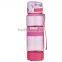 Tritan material plastic sport water bottle with silicone sleeve