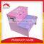 Hot Sell Pink Bee series wooden Foot Stool with Storage Bin