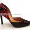 new fashion high heel empty sides flower party shoes