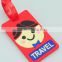 custom Plastic luggage tag with clear strap/pvc luggage tag /PVC luggage tag