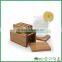 Graceful 6Pcs Square Round Bamboo Chinese Tea Cup Saucers Set & Holder