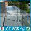 42" High Balcony Glass Railing Round Post with D Shape Glass Clamp