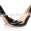 Fashion black offices stylish mature high heel shoes ladies footwear china