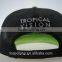 Tahita hot sell 6panel flat brim embroidery patch trucker cap