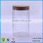 60oz/1800ml Clear Straight Sided Round Glass Display Bottles With Cork Lid