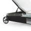 wheel rattan lounge sun lounger