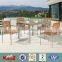 stainless steel and teak garden chair