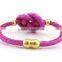 Fashion Jewelry Healthy Metal in Gold Plating Clasp Bracelet Women Snake Leather Bracelet