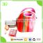 High Quality Eco-friendly Vertical Stripes Tote Neoprene Cooler Bag for Lunch