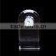 Hot Glass dome shape clock crystal desktop clock for gift set