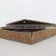 Square desktop Leather Storage tray for Sundries