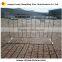 Portable galvanised steel crowd control barricades