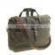 Wholesale Waterproof Waxed Canvas Briefcase With Leather Trim