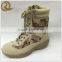 Leather camouflage tactical combat military boots with zipper for man