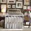 Antique White Graceful Lines Victorian Iron Metal Bed Queen Size
