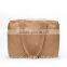 Ultra Light Cotton/Canvas Lining Kraft Paper Travel Shoulder Bag With Zipper Closure