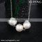 63830 Unique Ladies White Color Fashion pearl earring pendant Jewelry Set