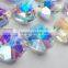 6.28 -8 12 Iridescent AB Asfour Full Lead Crystal 14mm Octagon Beads Shabby Chic Aurora Borealis Prisms