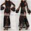 Wholesale Latest Sexy Black Back Open Lace Maxi Dresses