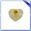 High Quality Gold Plating Custom Heart Shaped Enamel Bronze Badge