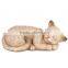 Cement sculpture sleeping cat for decoration