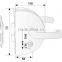 GL-04LS Rotundity glass door door lock, sliding glass door security locks handles , frameless glass door clamp lock