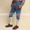 New Bavarian LEDERHOSEN Leather Pants Blue Cowhide suede leather