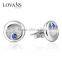 Cute One Or Two Side Round Shaped Bezel Gemstone Stud Earrings Jewelry