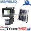 12v outdoor Solar Rechargeable Motion Sensing LED Flood Light 10w 20w 30w 50w