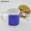 Sunmeta small MOQ inner color ceramic 11oz partial color changing magic mug