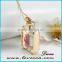 Square Gold Plated Locket Dried Real Flower Necklace