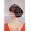 Red hair bun clip making ,synthetic chignons hair pieces dome