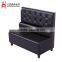 Black premium leather sofa dining seat